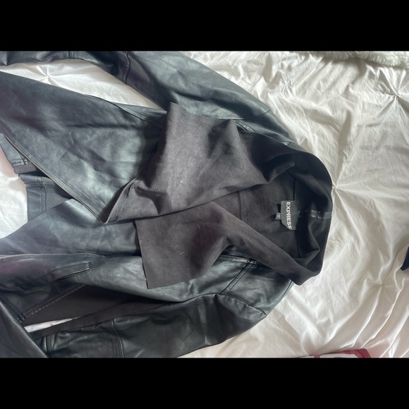 Express Vegan Leather Jacket Size S - Picture 2 of 3